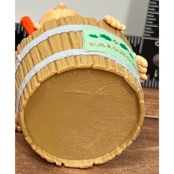 1987 HALLMARK KEEPSAKE ORNAMENT QX454-7 THREE MEN IN A TUB SCULPTED BY DONNA LEE - Picture 8 of 8